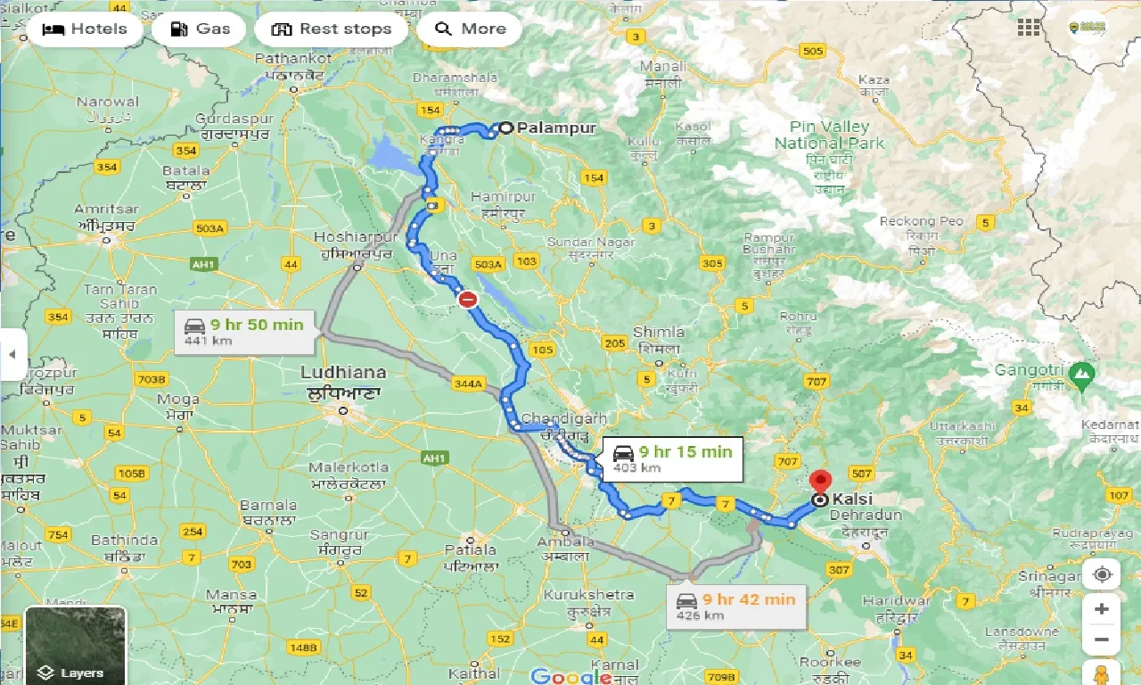palampur-to-kalsi-one-way