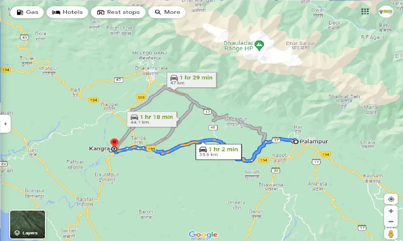 palampur-to-kangra-taxi