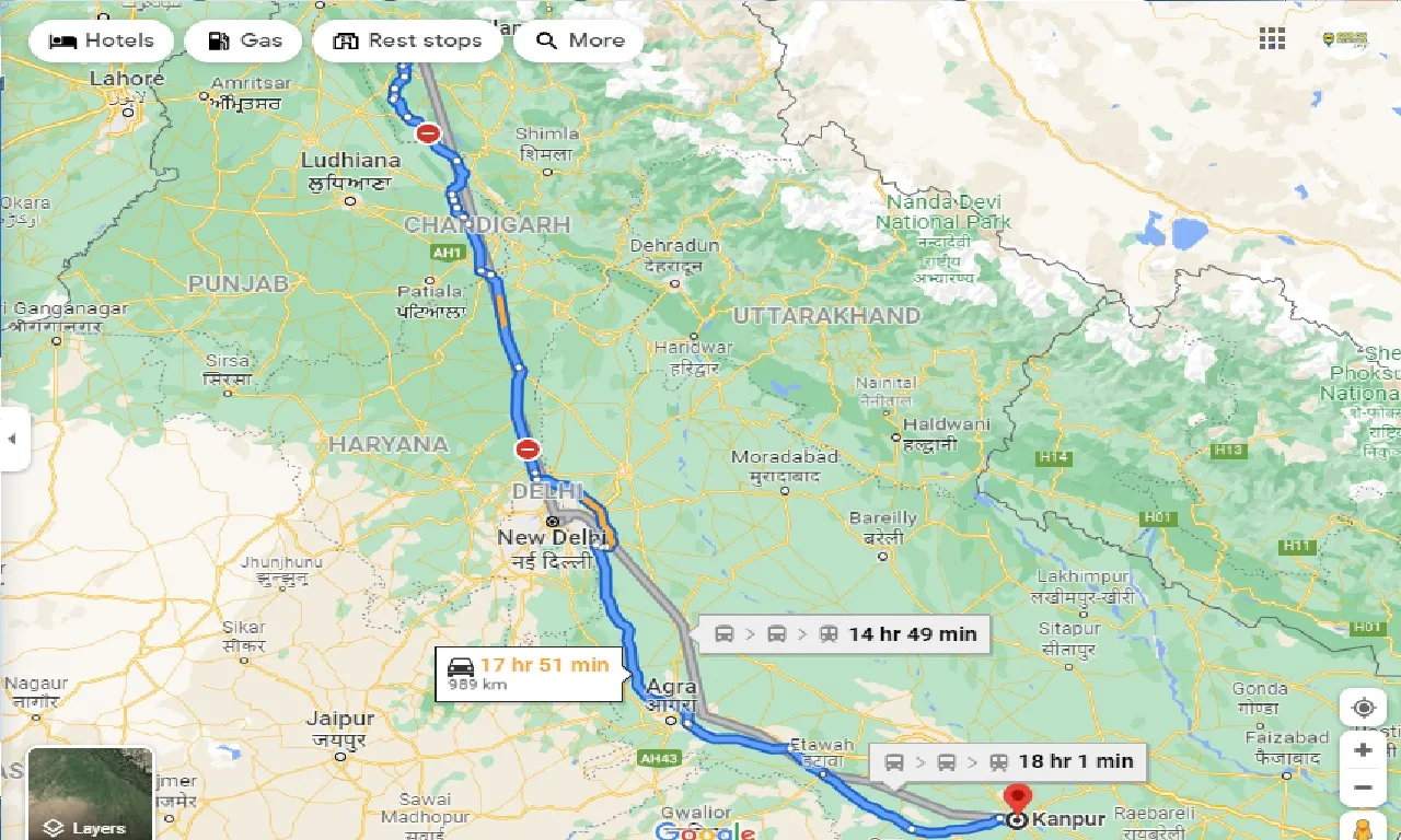 palampur-to-kanpur-one-way