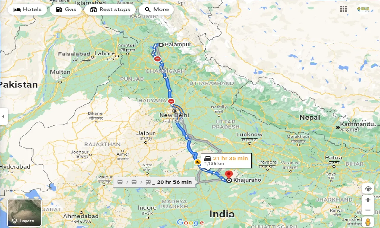 palampur-to-khajuraho-one-way