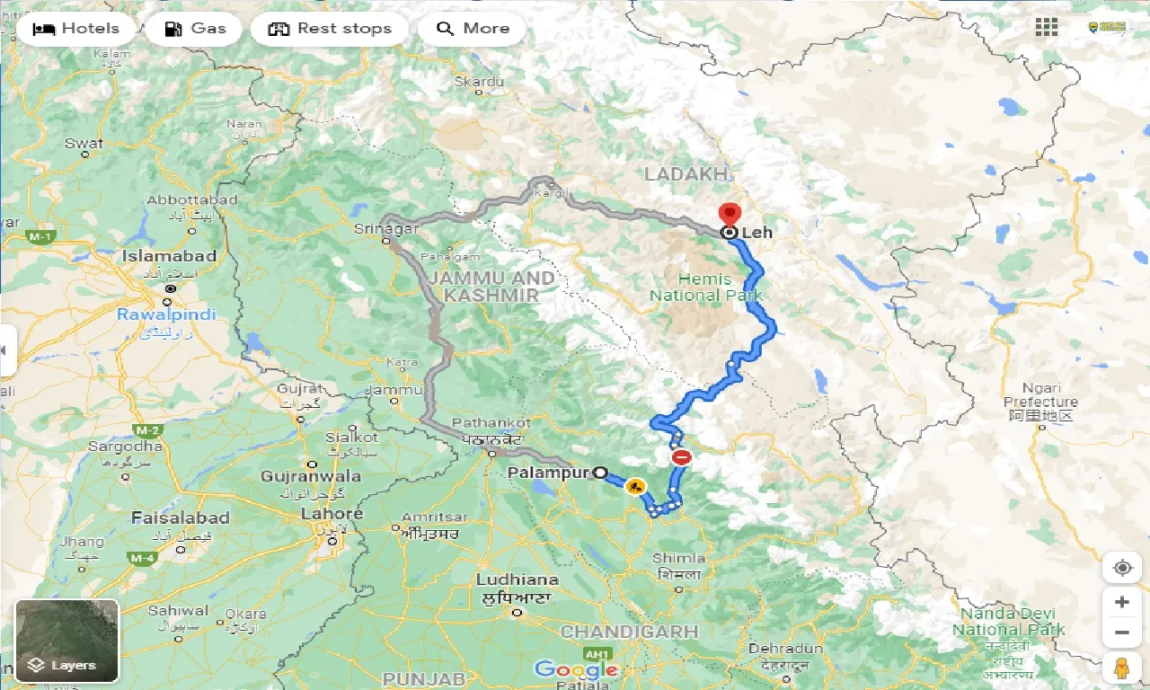 palampur-to-leh-taxi