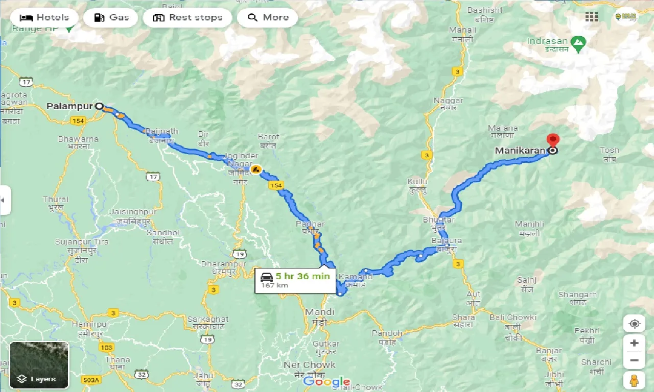 palampur-to-manikaran-one-way