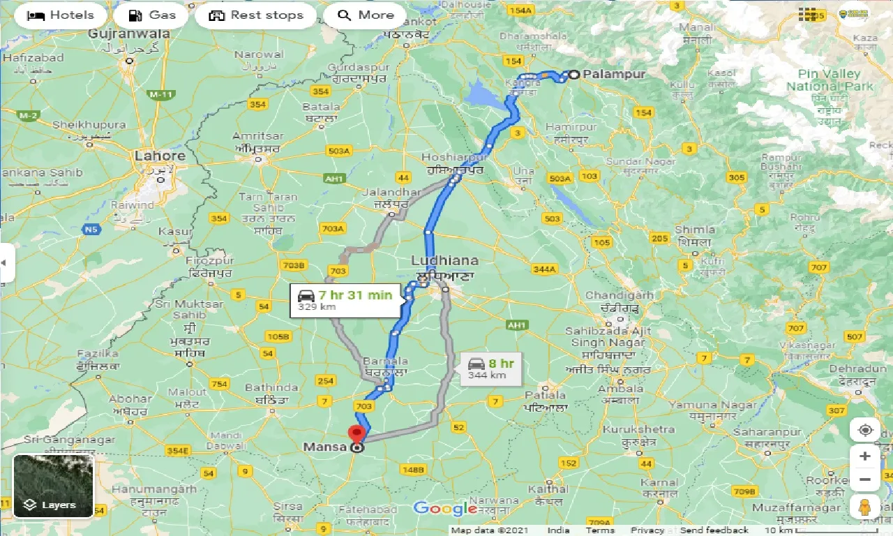 palampur-to-mansa-one-way