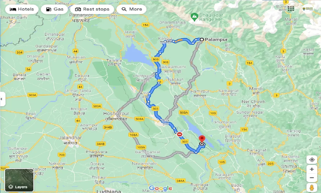 palampur-to-naina-devi-one-way