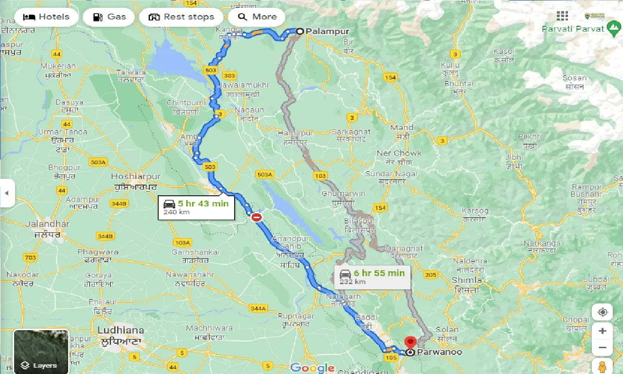 palampur-to-parwanoo-taxi