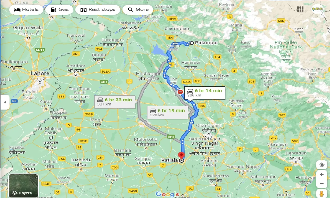 palampur-to-patiala-taxi