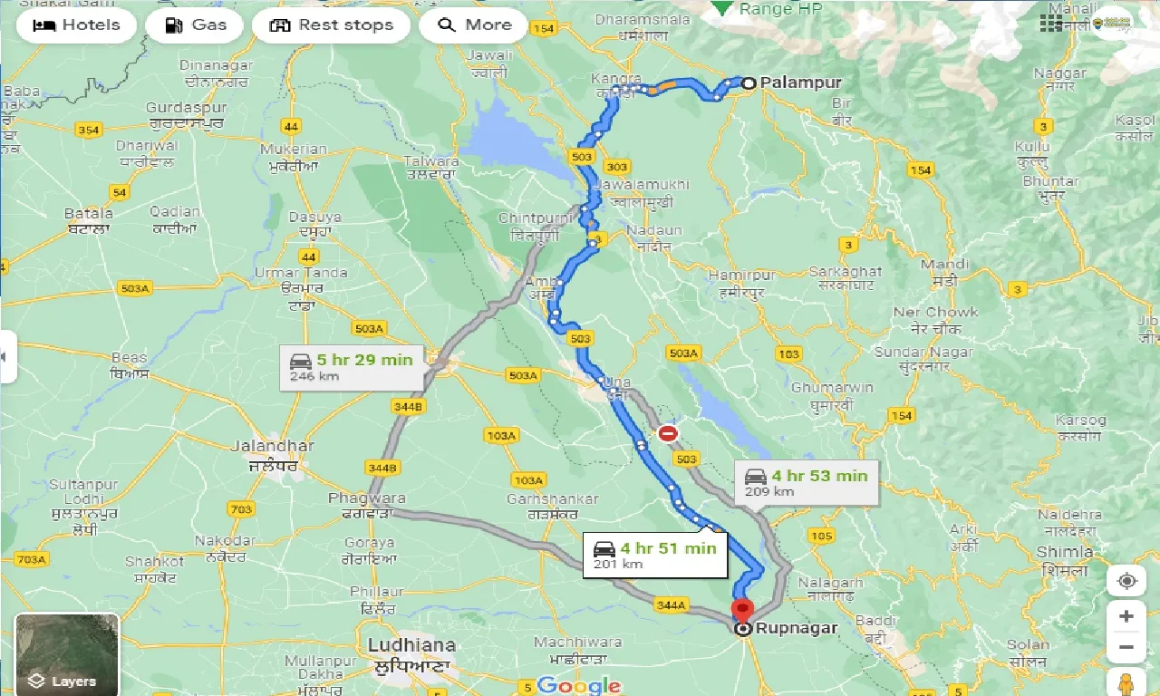 palampur-to-ropar-taxi
