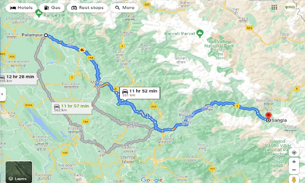 palampur-to-sangla-one-way