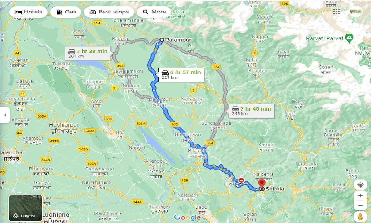 palampur-to-shimla-taxi