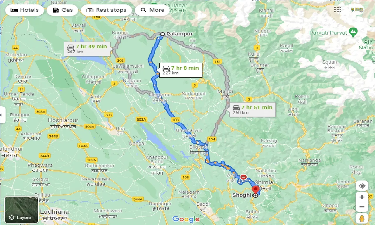 palampur-to-shoghi-one-way