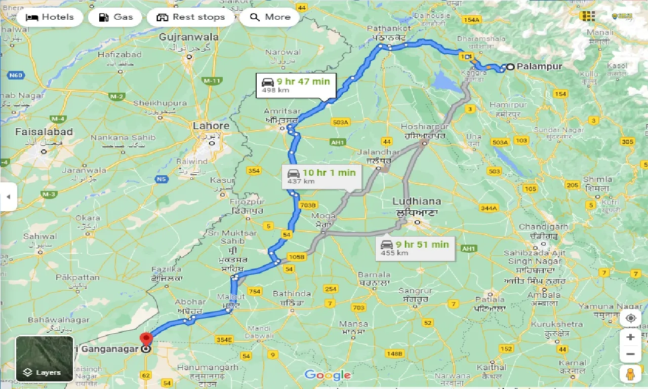 palampur-to-sri-ganganagar-one-way