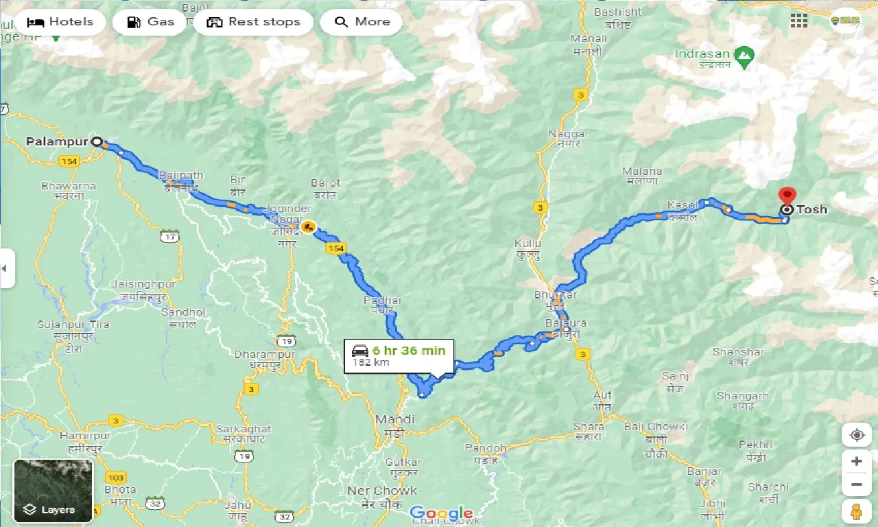 palampur-to-tosh-one-way