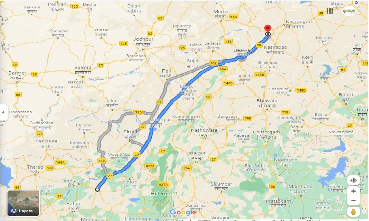 palanpur-to-ajmer-round-trip