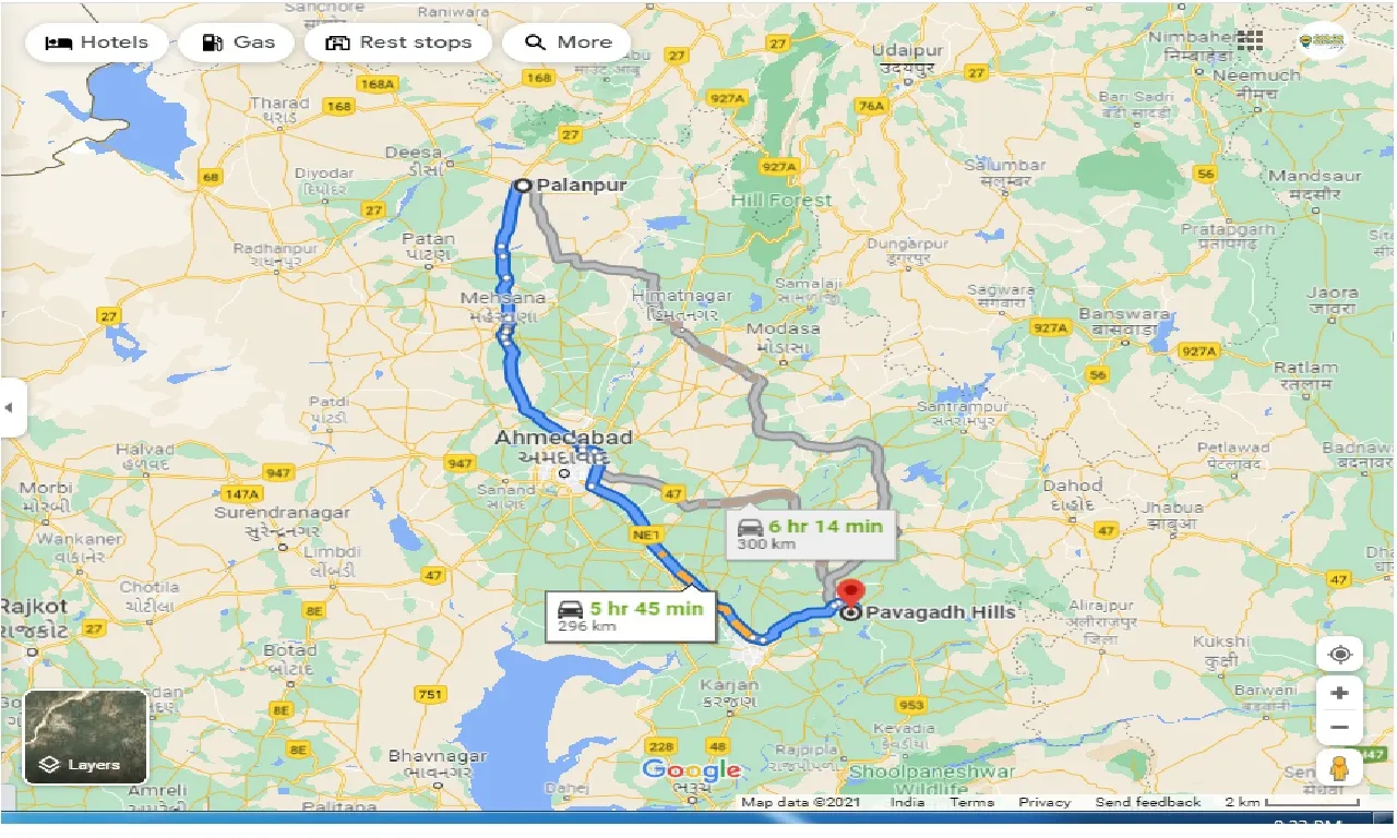 palanpur-to-pavagadh-round-trip
