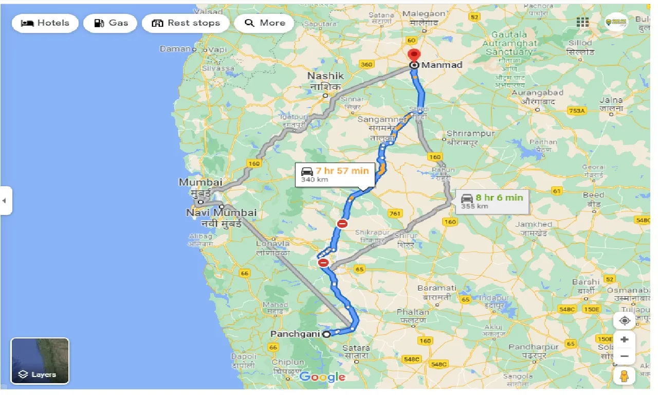 panchgani-to-manmad-round-trip