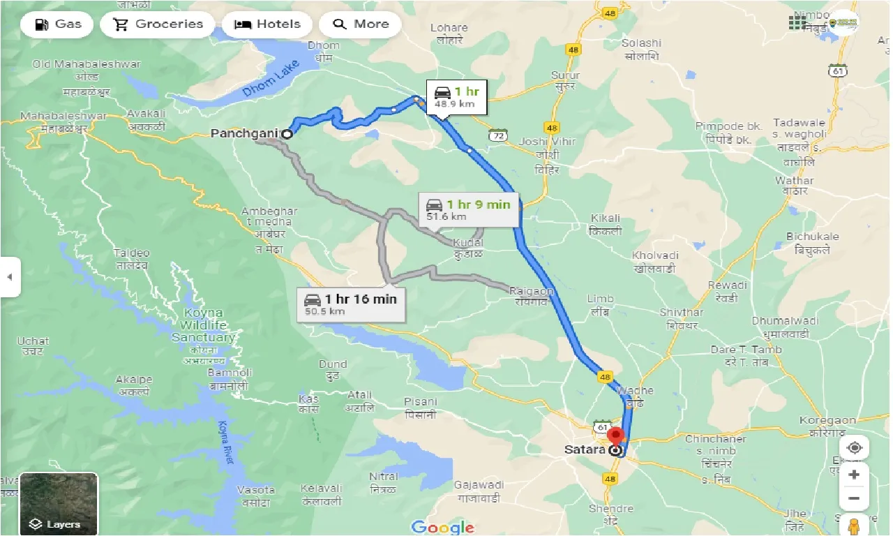 panchgani-to-satara-one-way