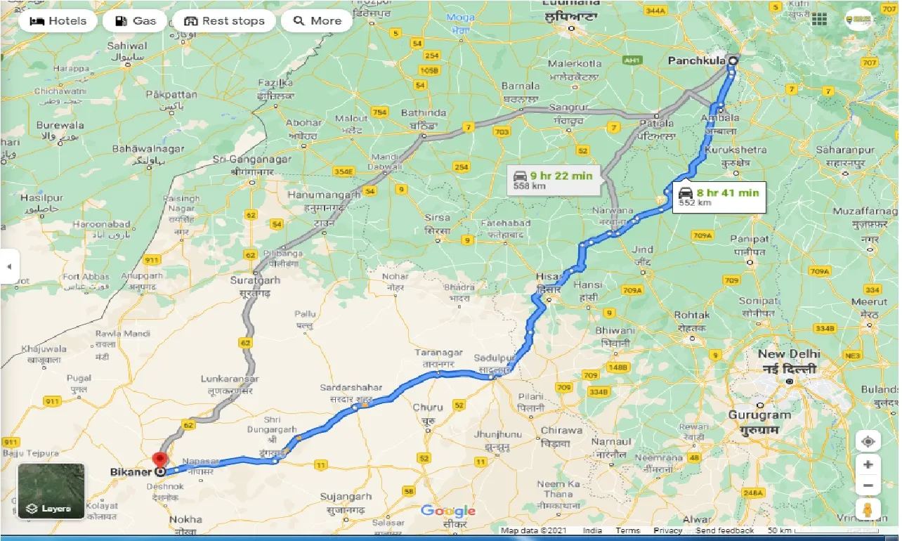 panchkula-to-bikaner-round-trip