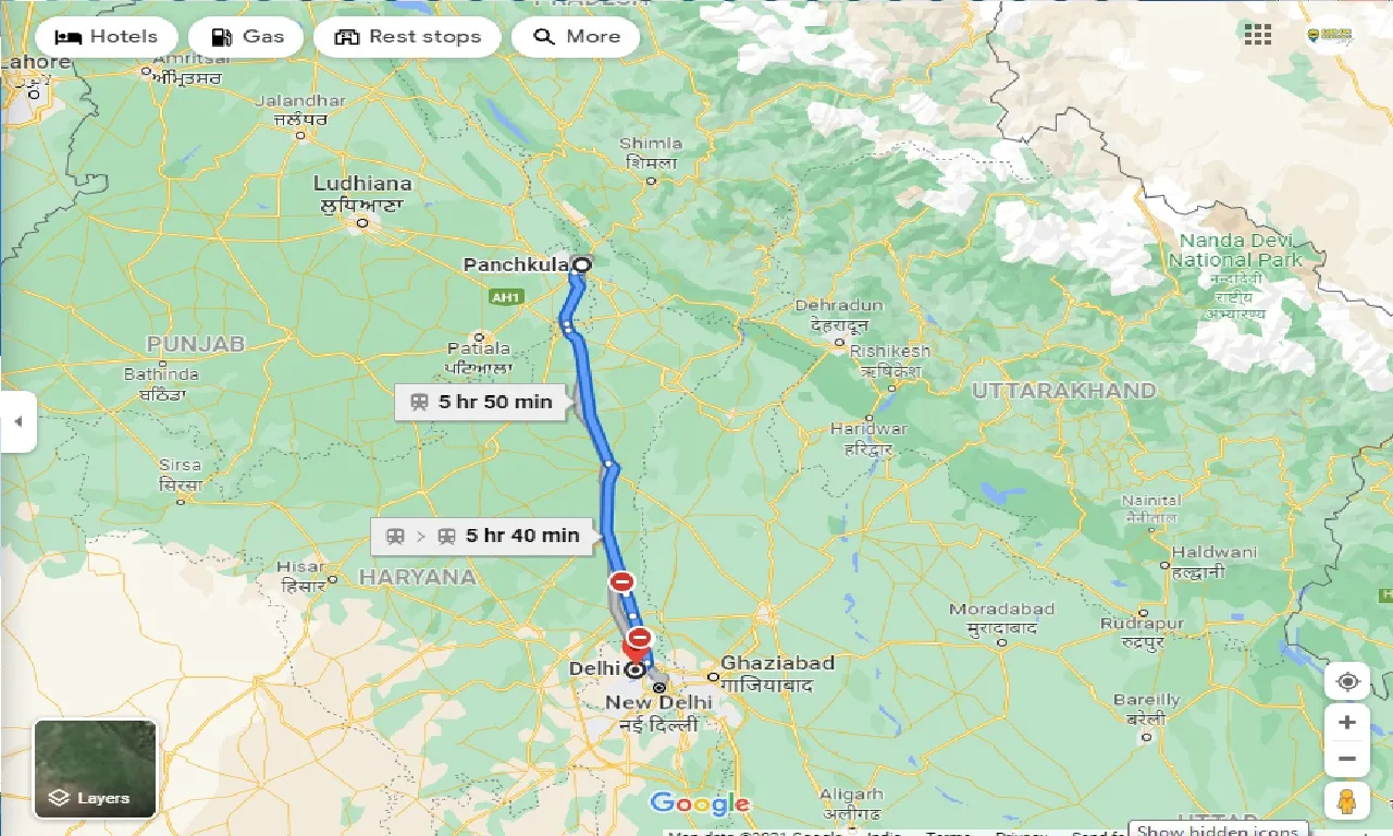 panchkula-to-delhi-one-way