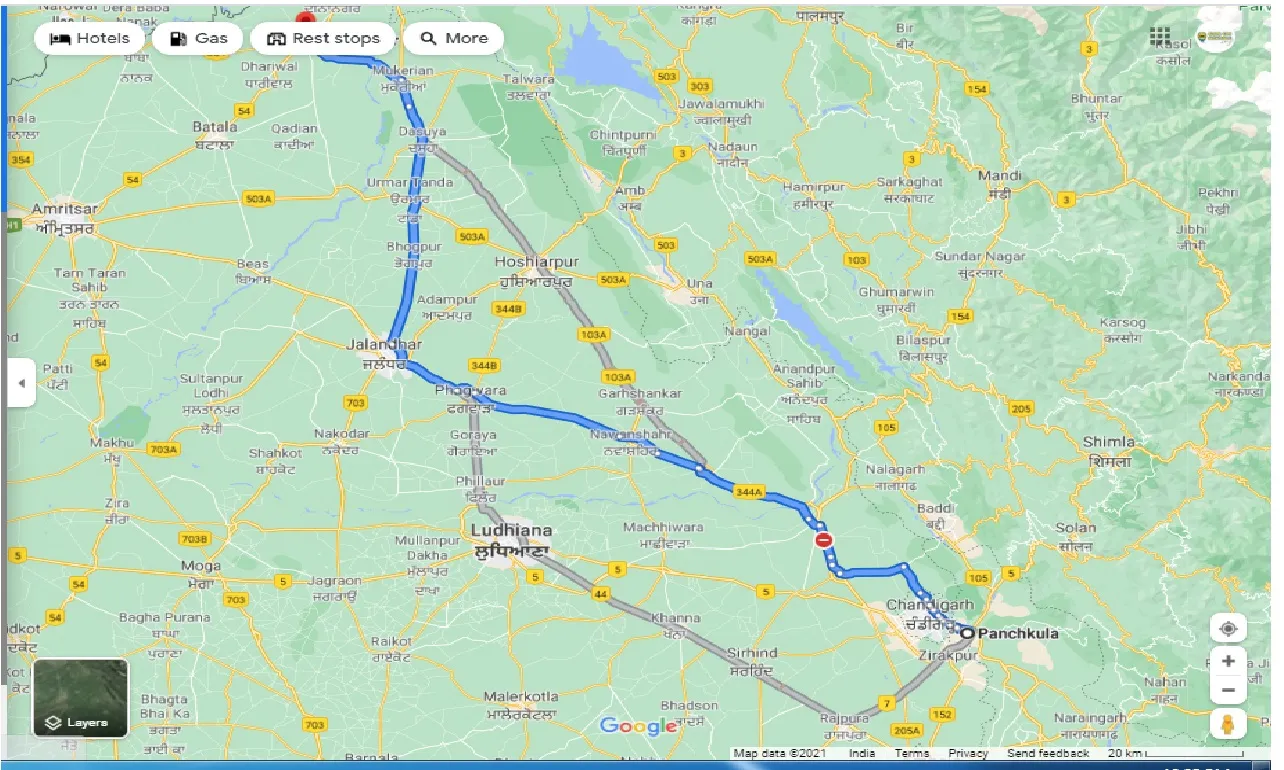 panchkula-to-gurdaspur-one-way