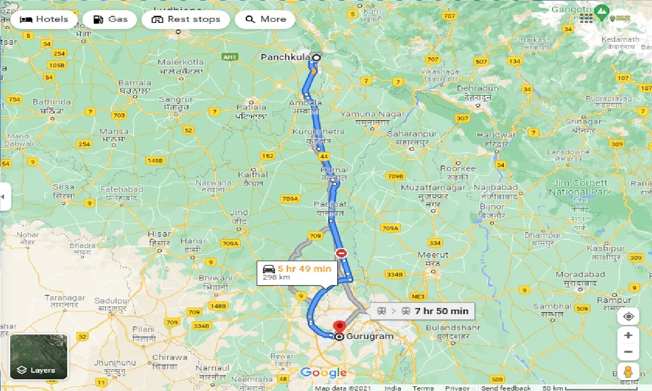 panchkula-to-gurgaon-one-way
