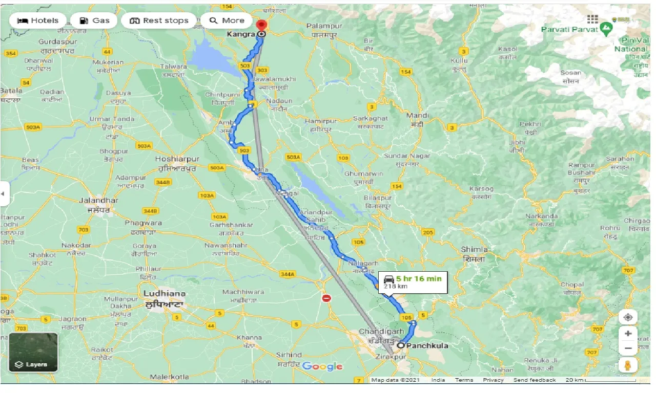 panchkula-to-kangra-one-way
