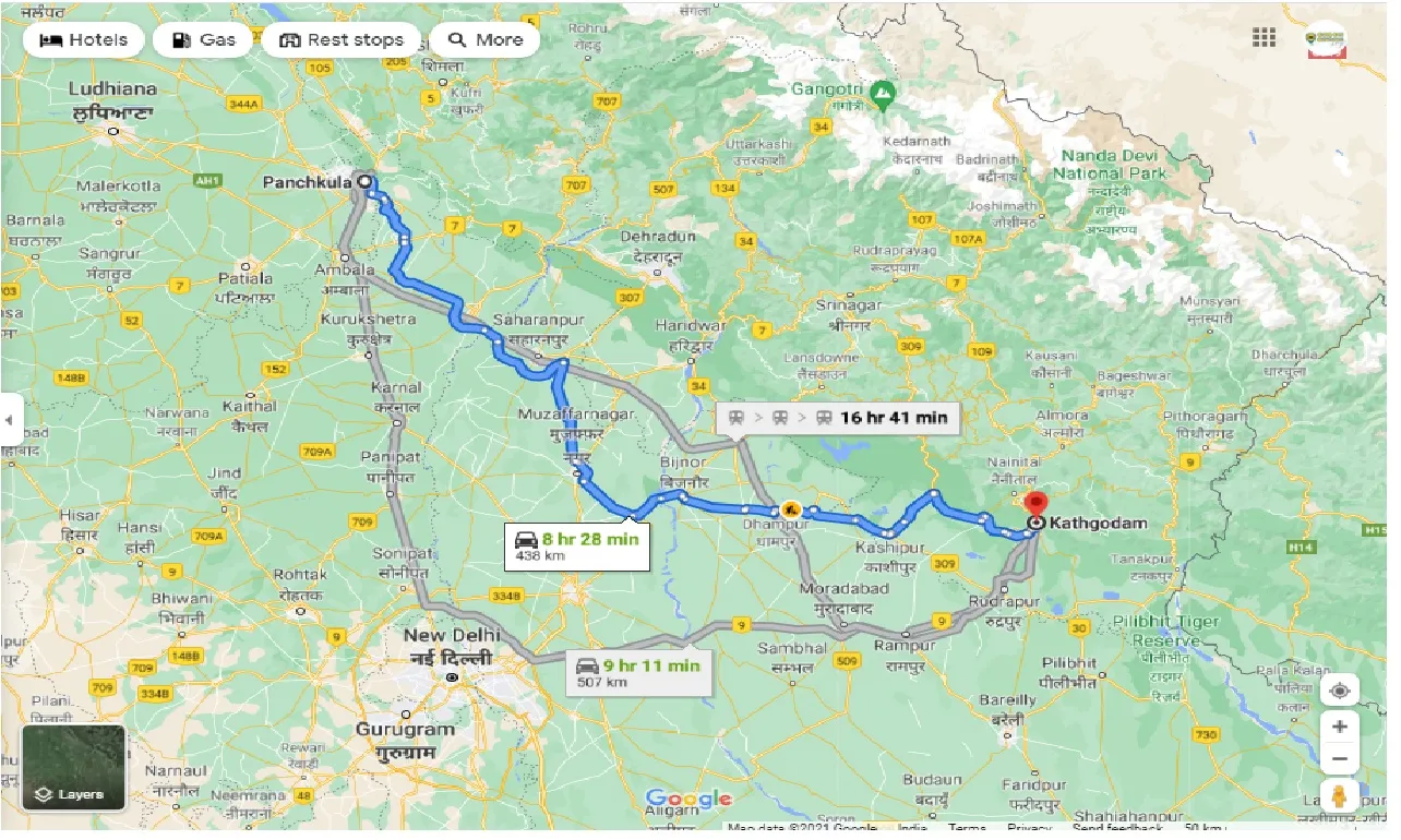 panchkula-to-kathgodam-round-trip