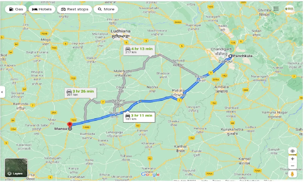 panchkula-to-mansa-one-way