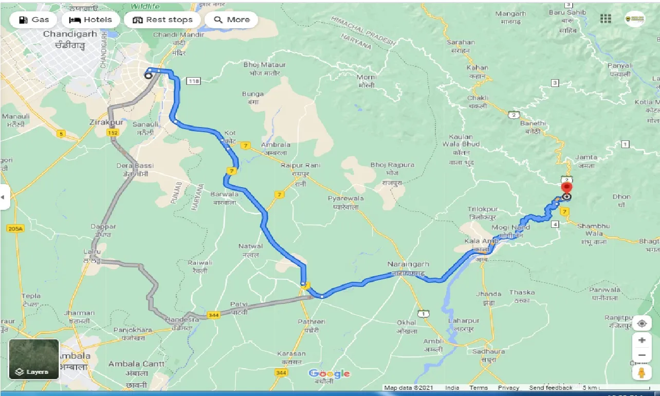 panchkula-to-nahan-round-trip