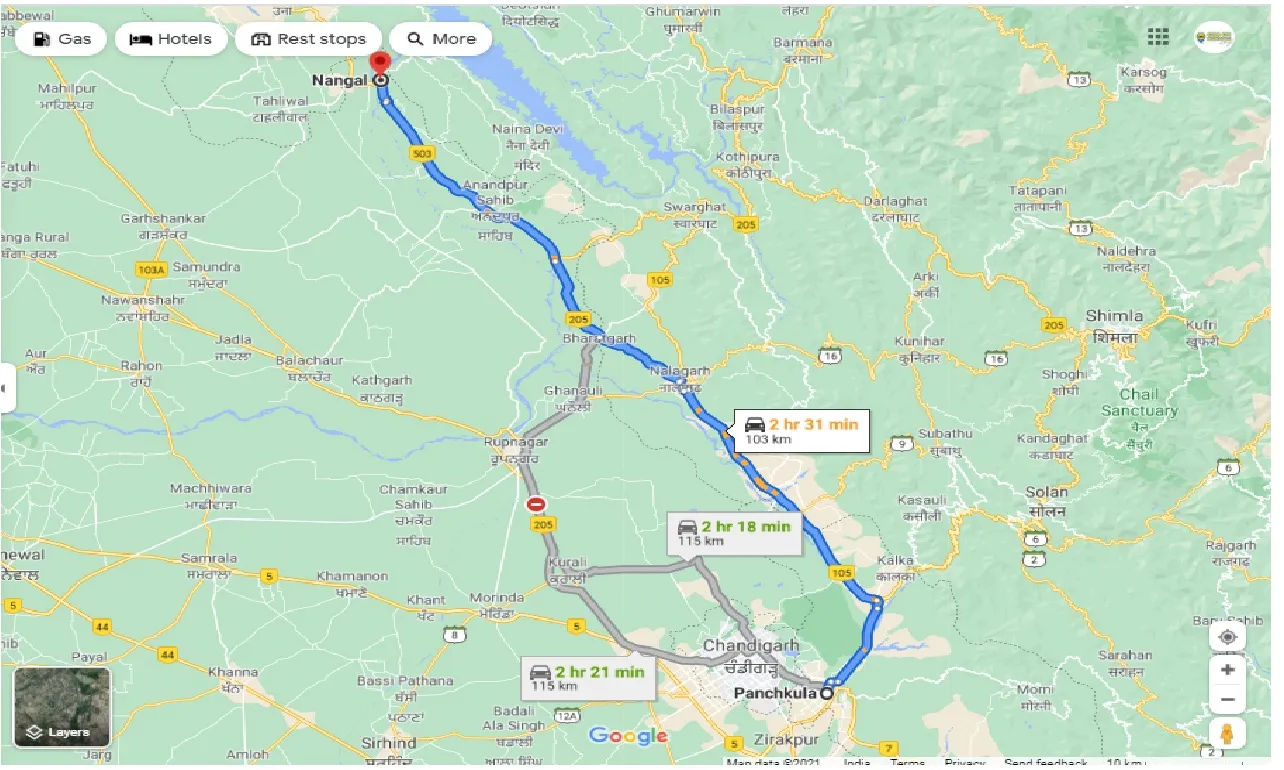 panchkula-to-nangal-round-trip
