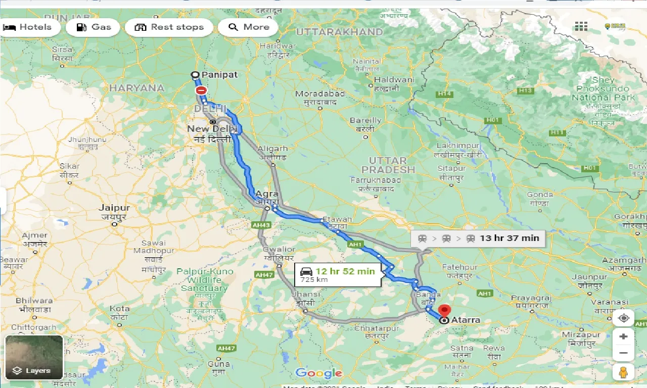 panipat-to-atarra-one-way