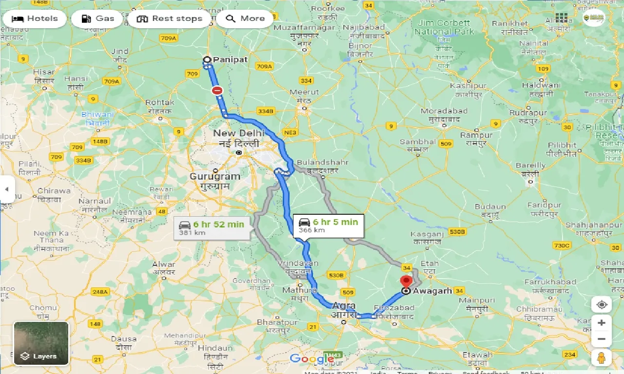 panipat-to-awagarh-one-way