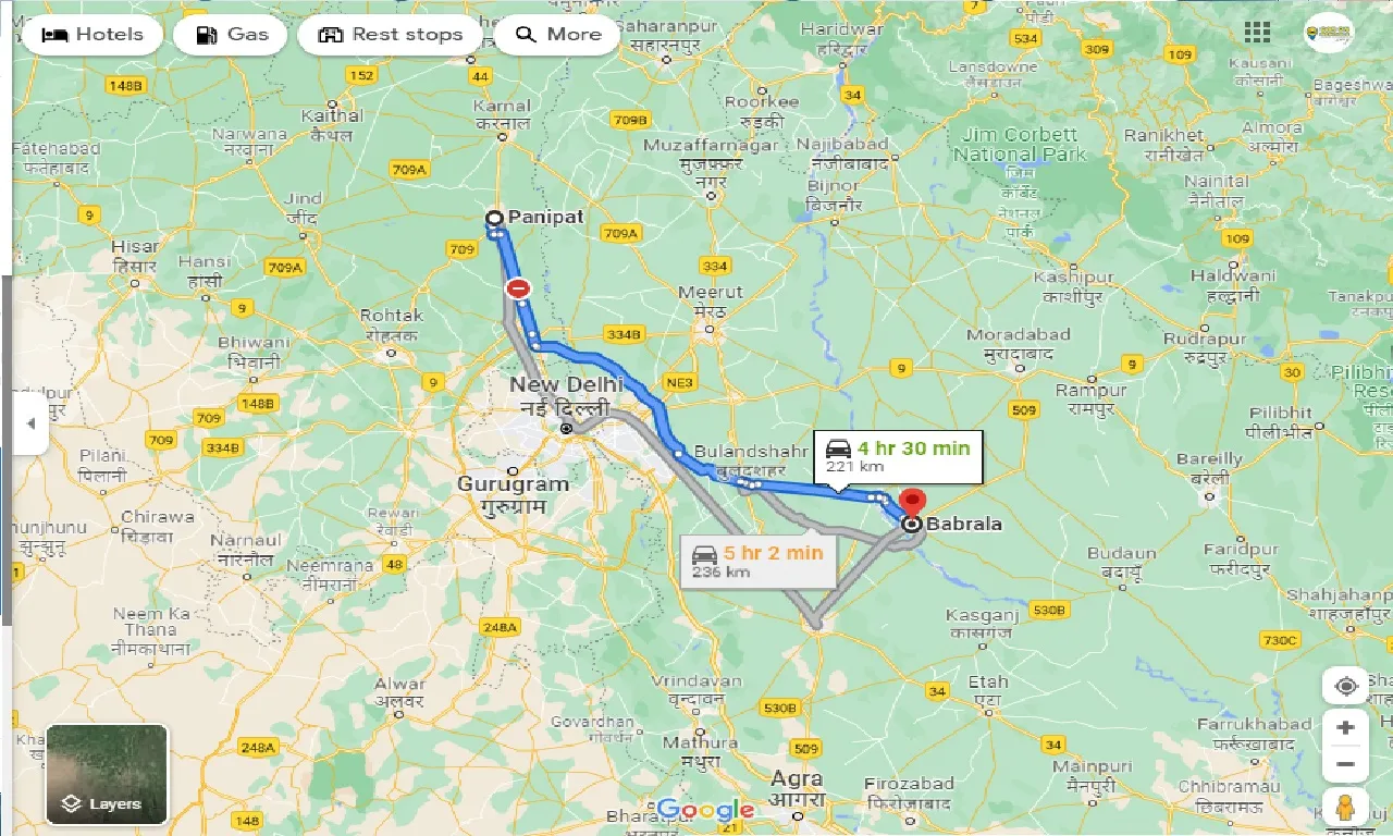 panipat-to-babrala-taxi