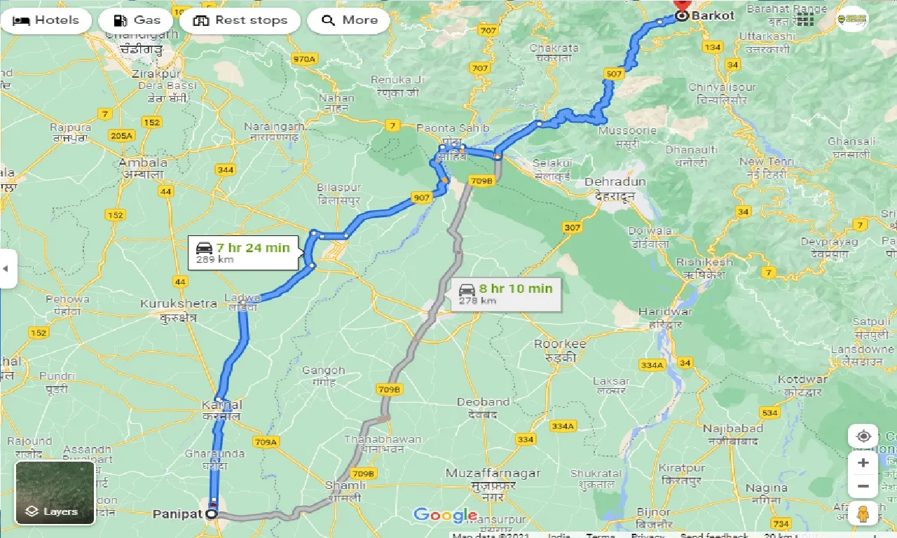 panipat-to-barkot-one-way