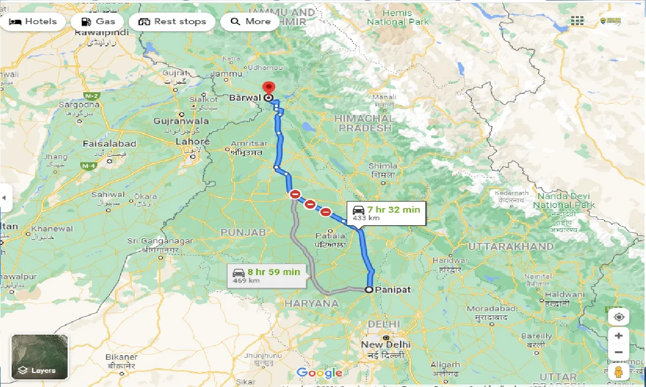panipat-to-barwal-one-way