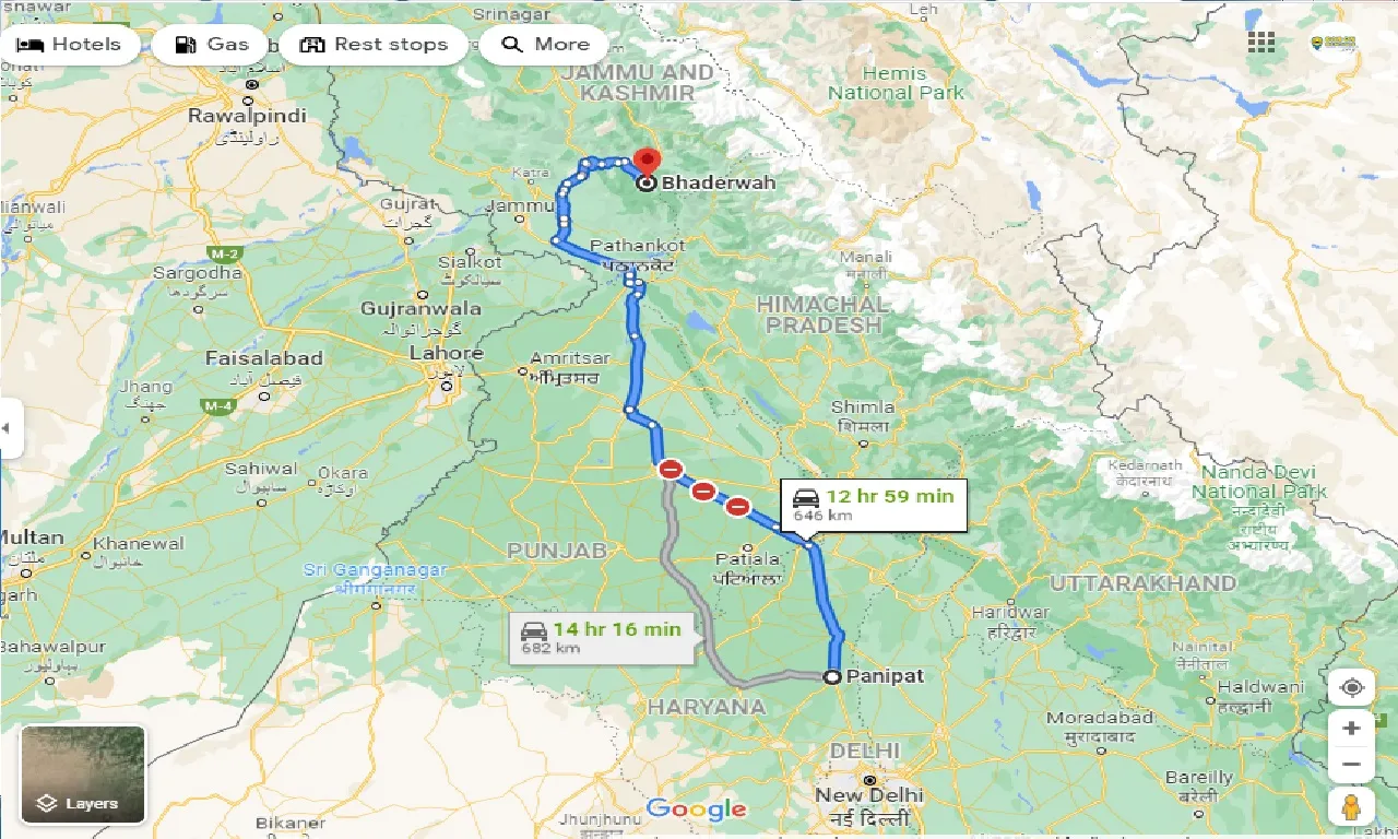 panipat-to-bhaderwah-one-way