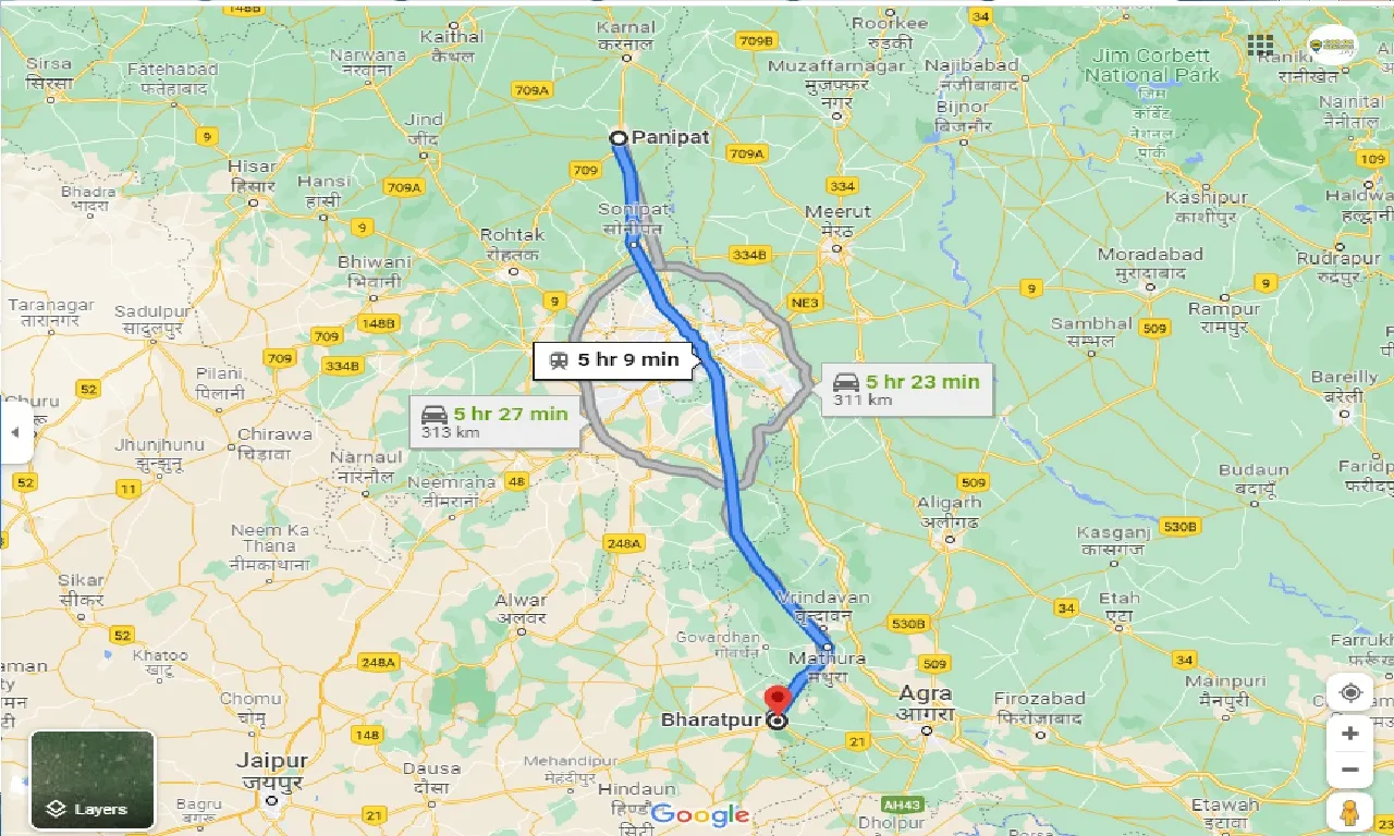 panipat-to-bharatpur-taxi