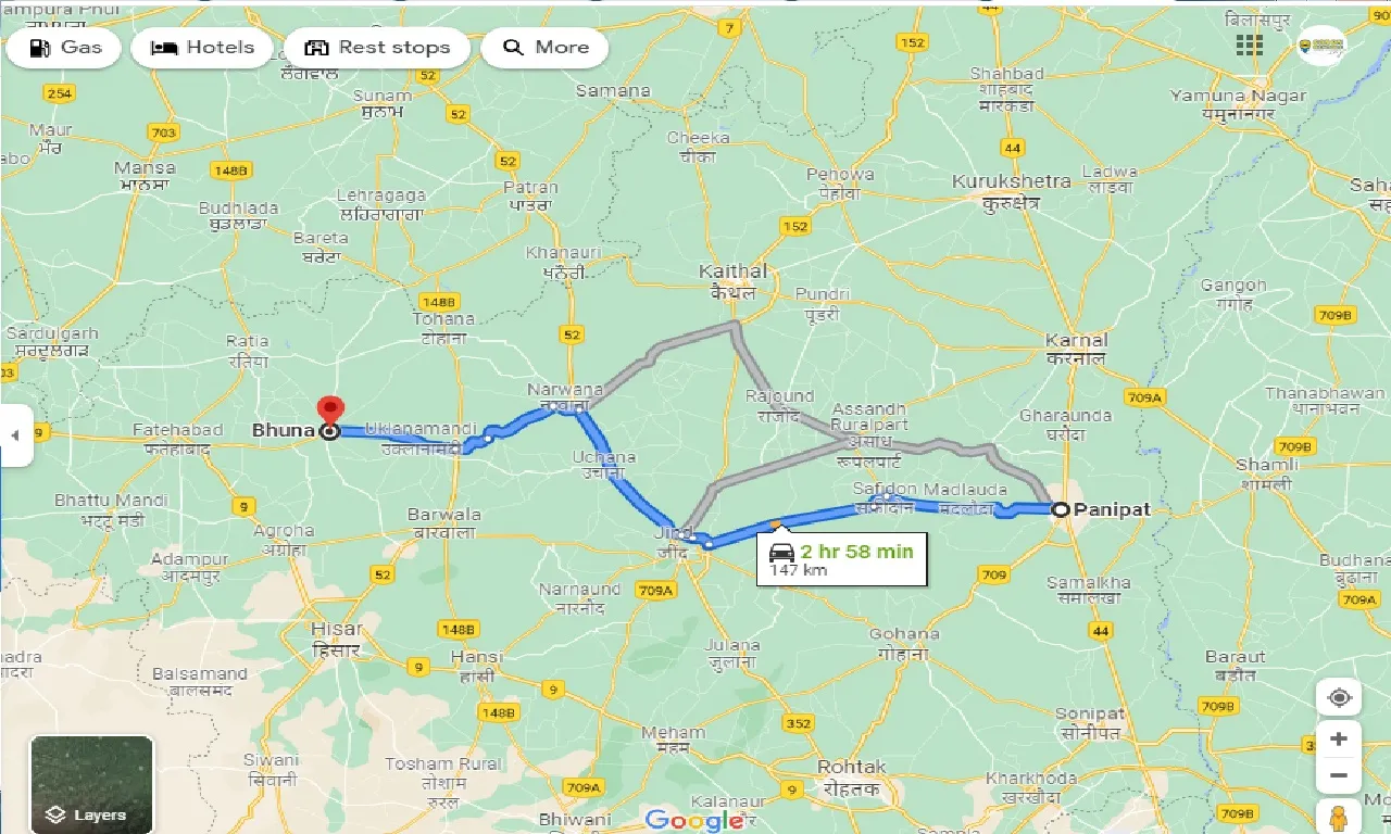 panipat-to-bhuna-one-way