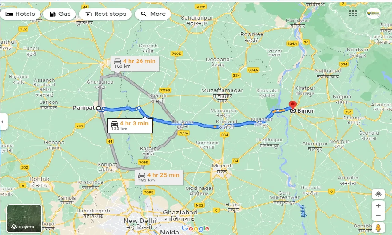 panipat-to-bijnor-taxi