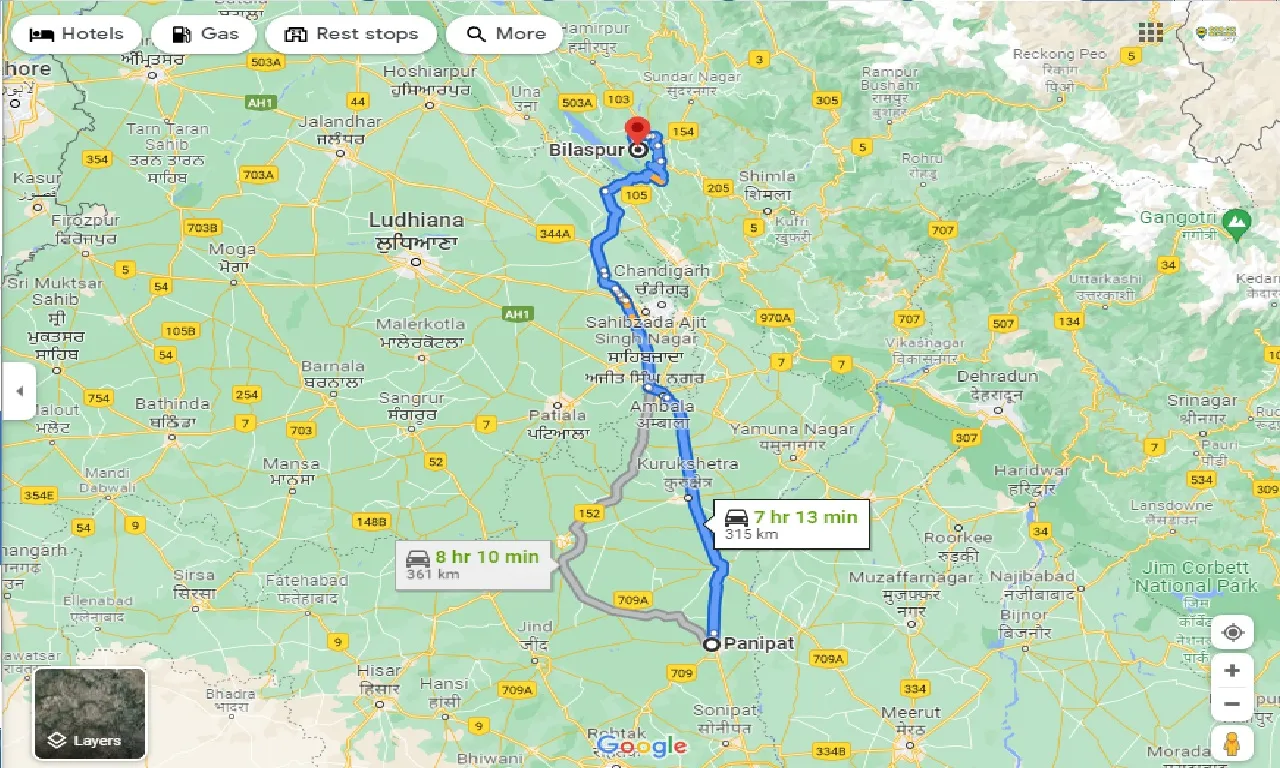 panipat-to-bilaspur-hp-taxi