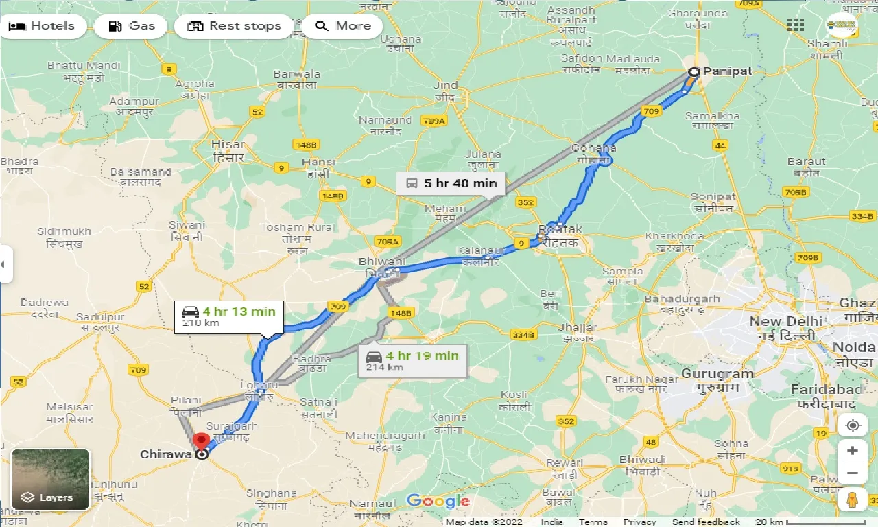 panipat-to-chirawa-taxi