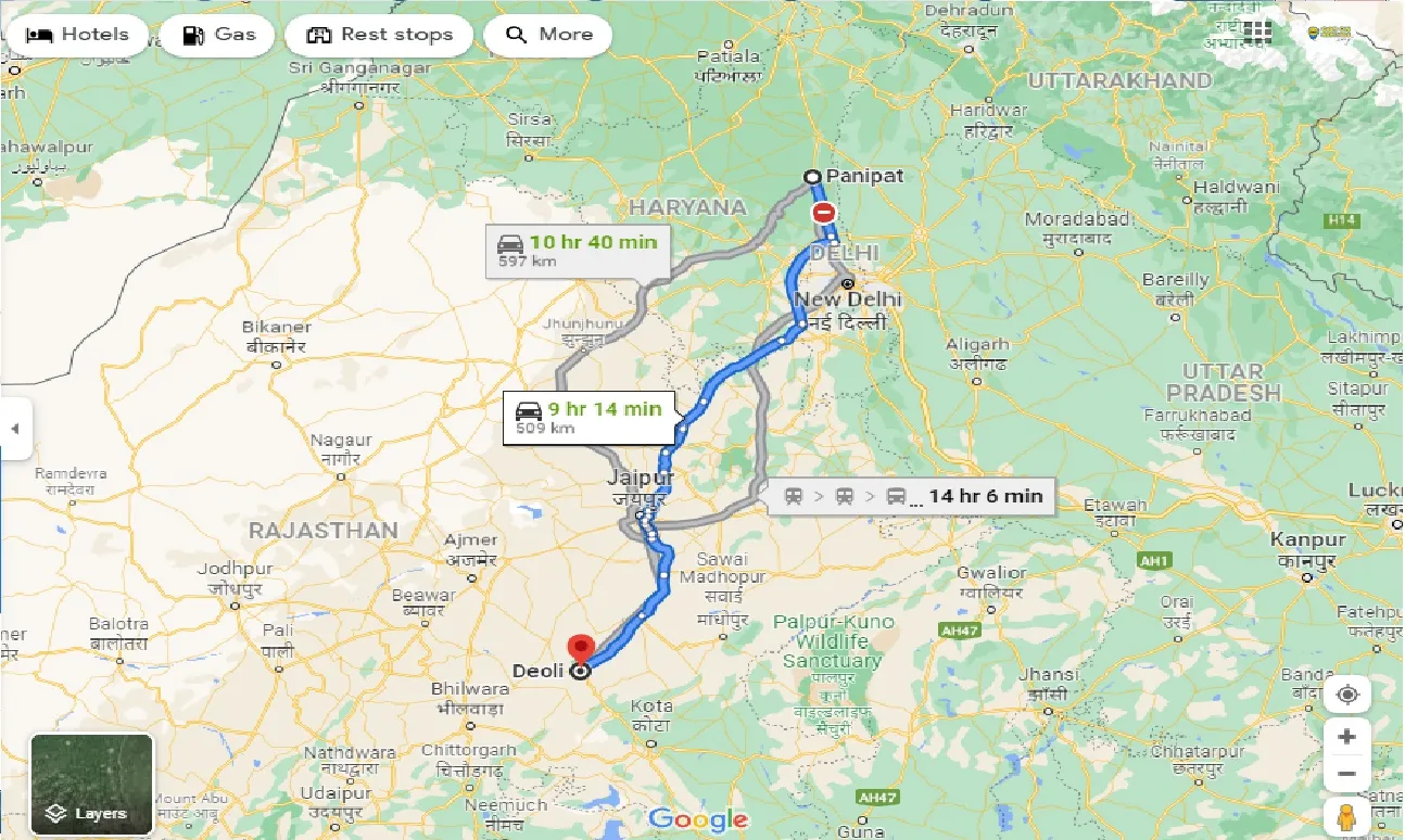 panipat-to-deoli-one-way
