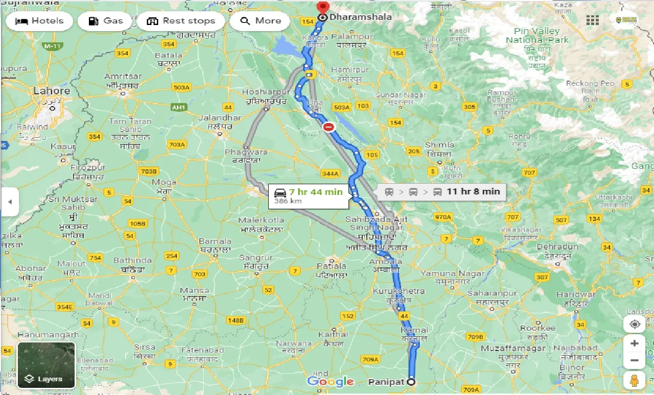 panipat-to-dharamshala-one-way