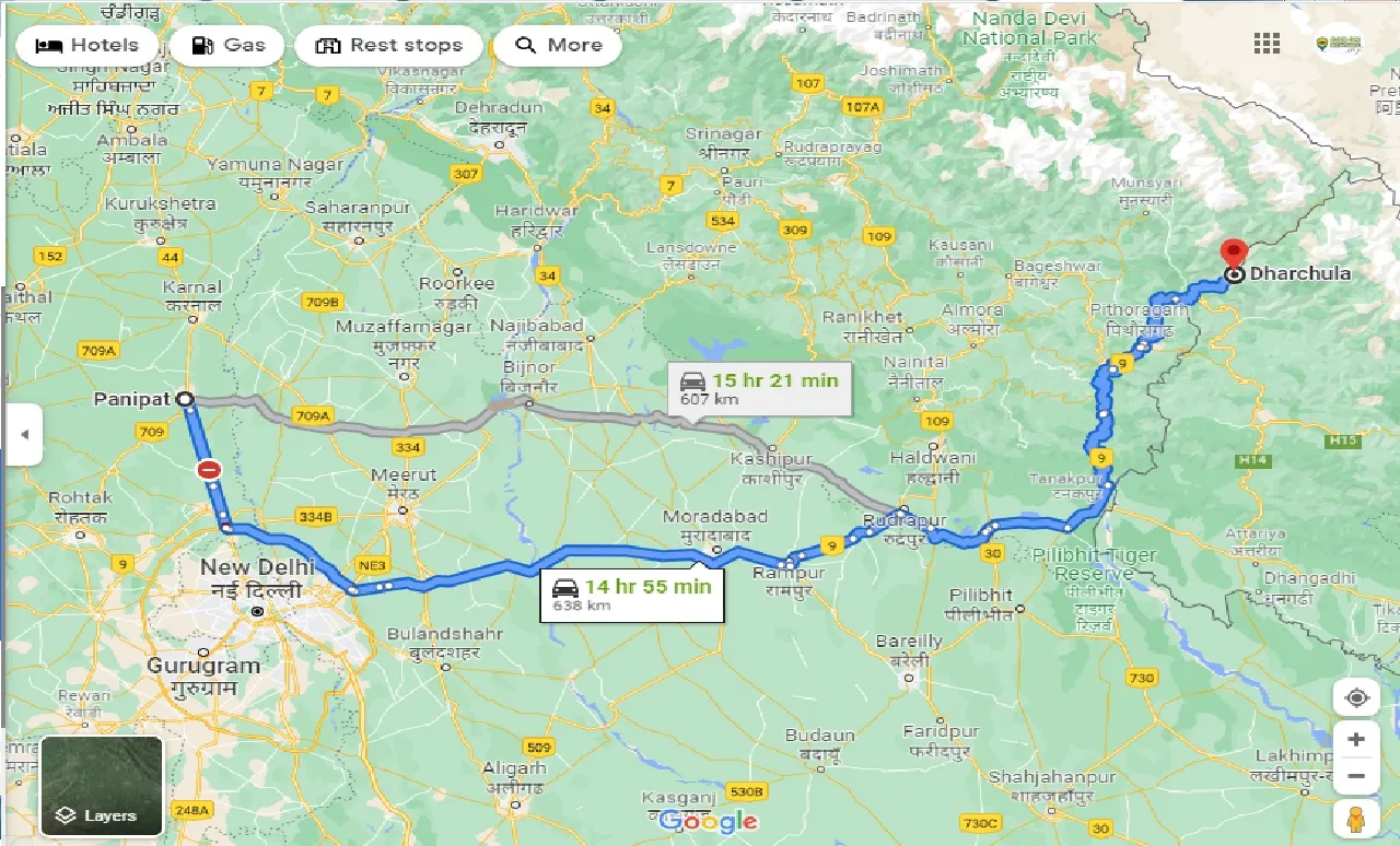 panipat-to-dharchula-one-way