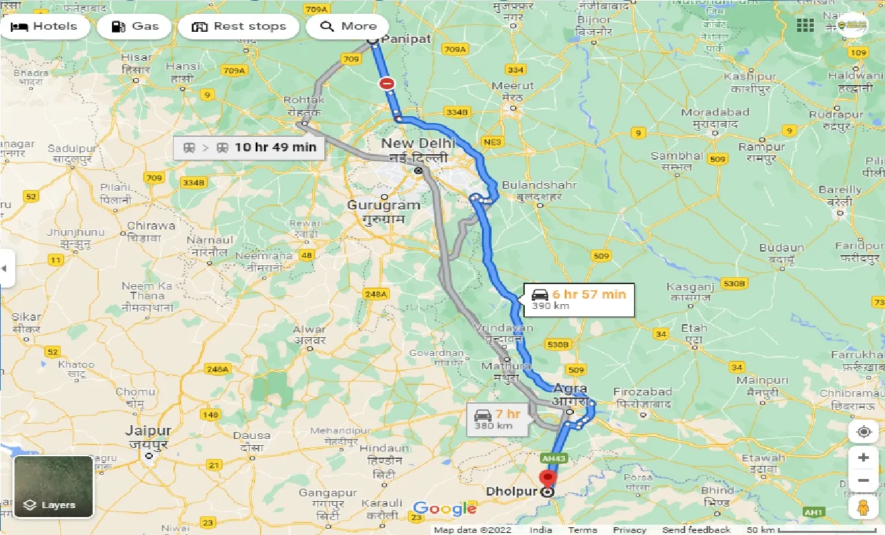 panipat-to-dholpur-taxi