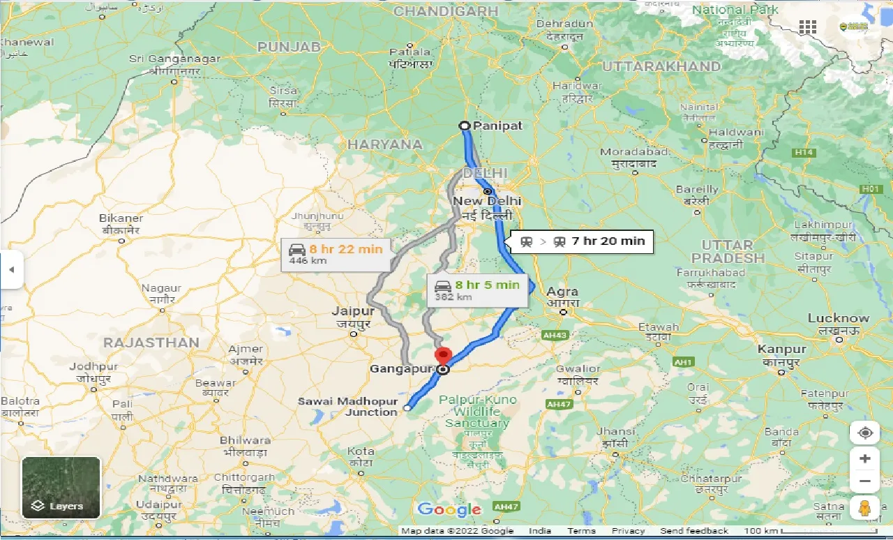 panipat-to-gangapur-city-one-way