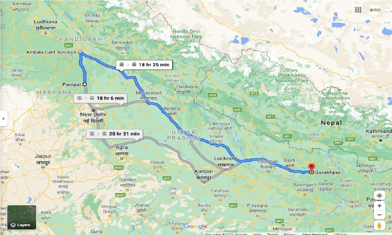 panipat-to-gorakhpur-round-trip