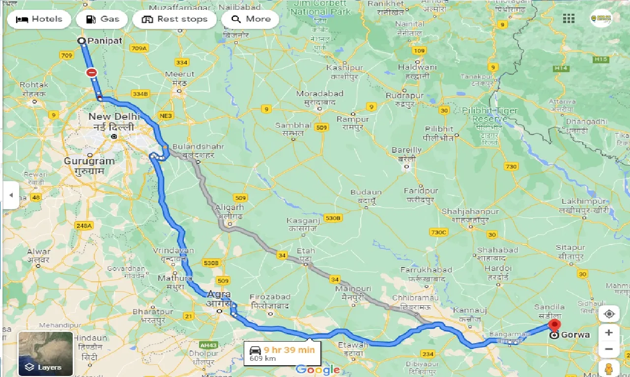 panipat-to-gorwa-taxi
