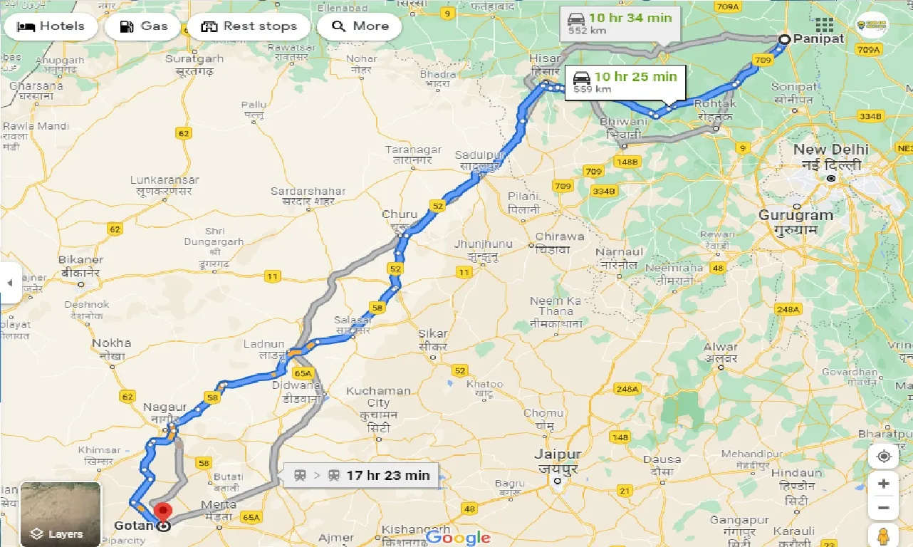 panipat-to-gotan-taxi
