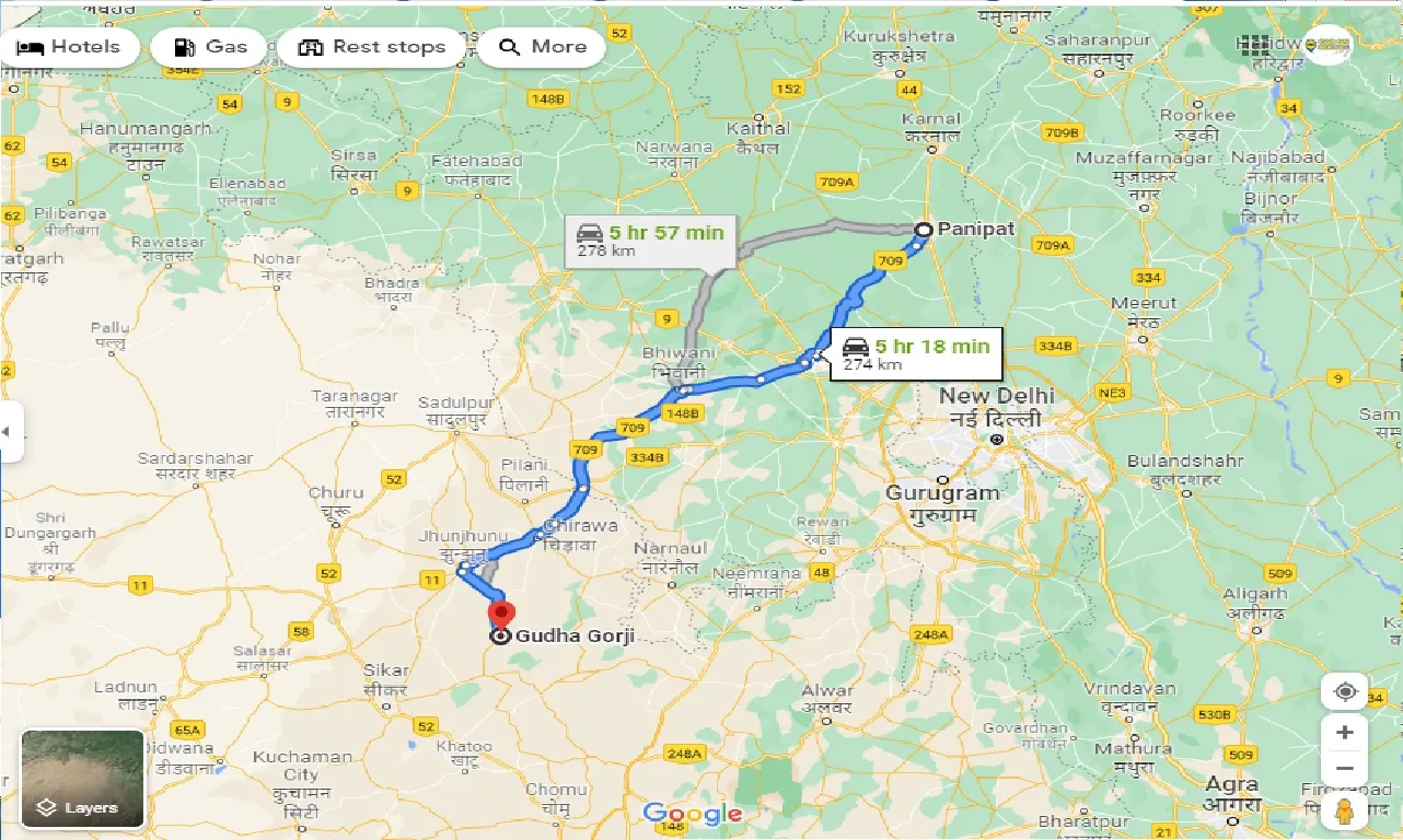 panipat-to-gudha-gorji-taxi