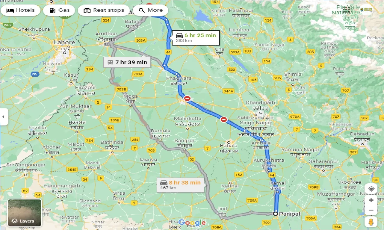 panipat-to-gurdaspur-one-way